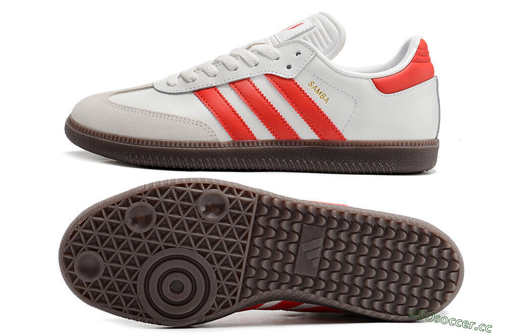 Men's Adidas Samba Messi Indoor TF Artificial Turf Low-Tops Football Shoes - Grey/White/Red 1