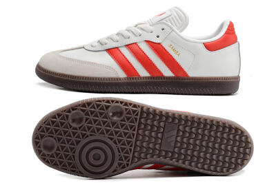 Men's Adidas Samba Messi Indoor TF Artificial Turf Low-Tops Football Shoes - Grey/White/Red