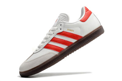 Men's Adidas Samba Messi Indoor TF Artificial Turf Low-Tops Football Shoes - Grey/White/Red