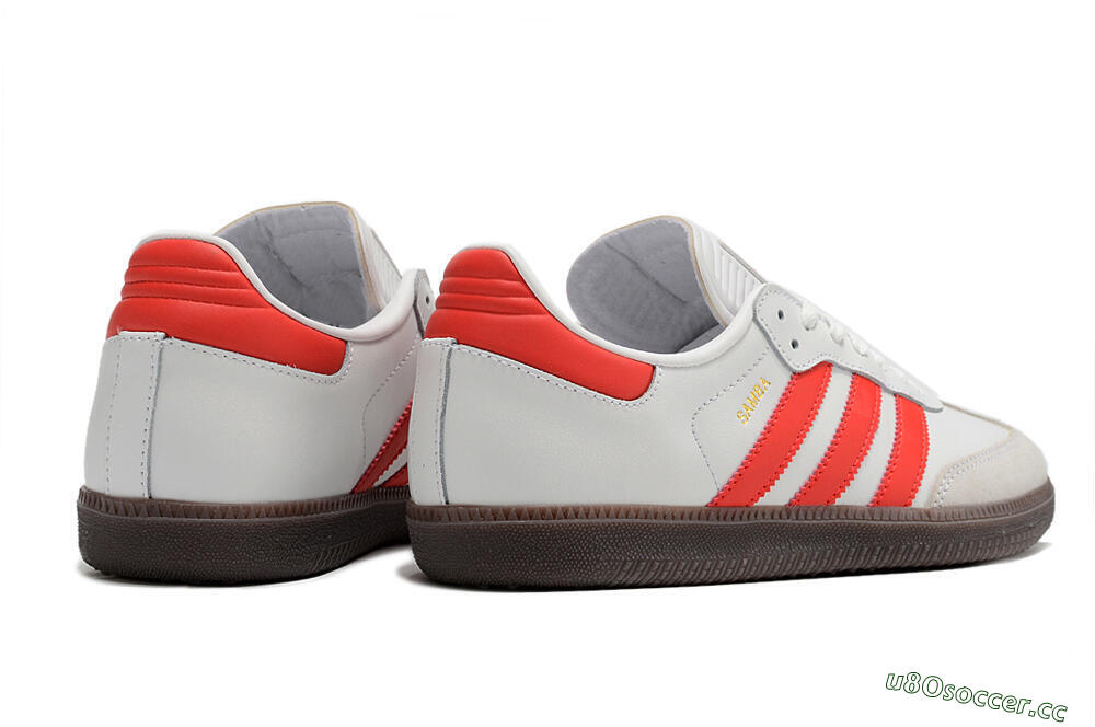 Men's Adidas Samba Messi Indoor TF Artificial Turf Low-Tops Football Shoes - Grey/White/Red 6