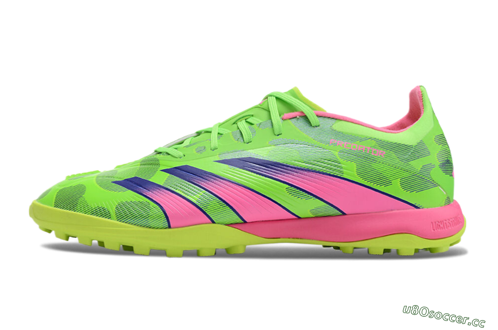 Men's Adidas Predator 24 Elite TF Artificial Turf Low-Tops Football Shoes - Yellow/Purple/Pink 0