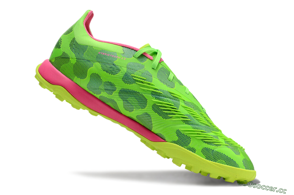 Men's Adidas Predator 24 Elite TF Artificial Turf Low-Tops Football Shoes - Yellow/Purple/Pink 4