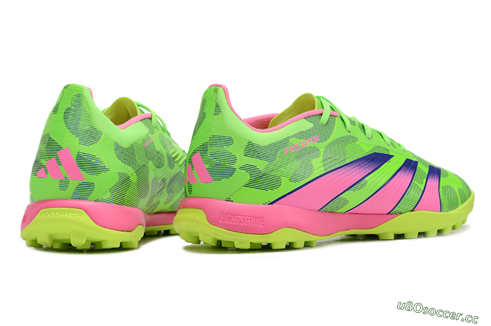 Men's Adidas Predator 24 Elite TF Artificial Turf Low-Tops Football Shoes - Yellow/Purple/Pink 6