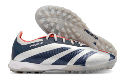 Men's Adidas Predator 24 Elite TF Artificial Turf Low-Tops Football Shoes - White/Blue/Red