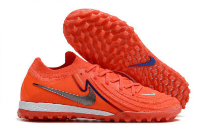 Men's Nike Phantom GX 2 Elite TF Artificial Turf Low-Tops Football Shoes - Red/Blue/Silver
