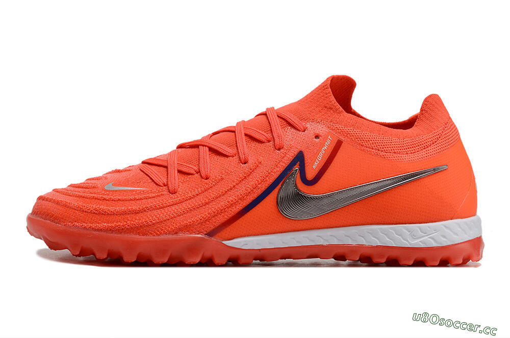 Men's Nike Phantom GX 2 Elite TF Artificial Turf Low-Tops Football Shoes - Red/Blue/Silver 0