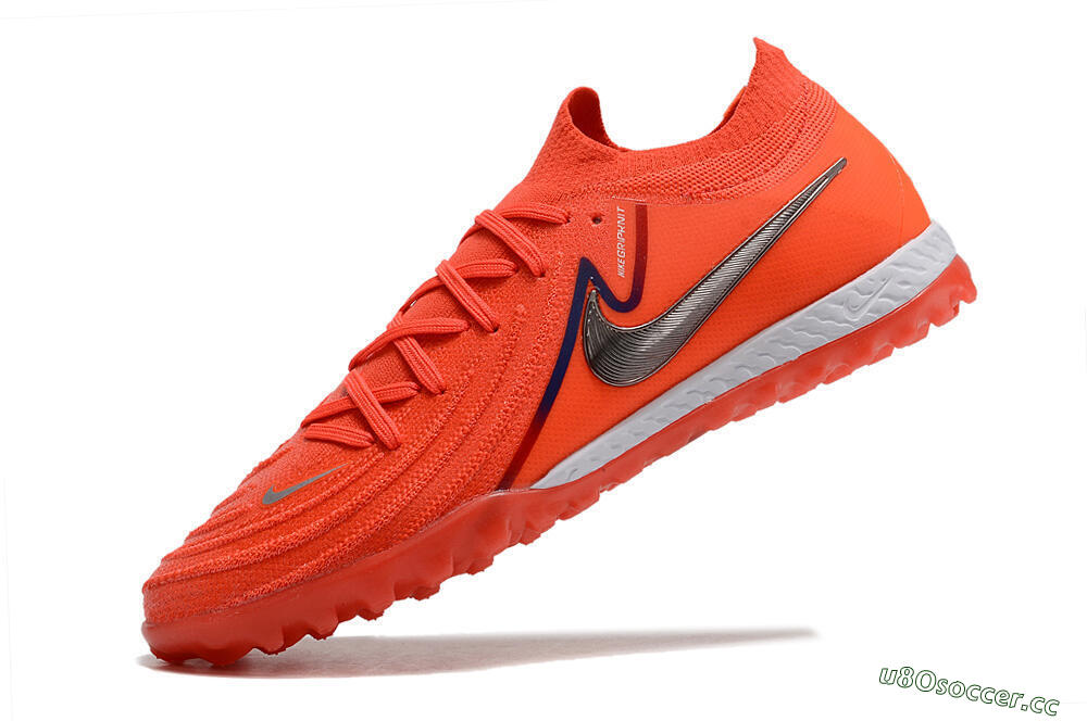 Men's Nike Phantom GX 2 Elite TF Artificial Turf Low-Tops Football Shoes - Red/Blue/Silver 5