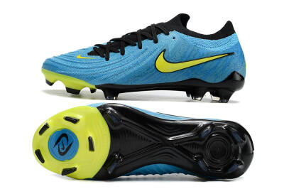 Men's Nike Phantom Luna Elite NU FG Firm Ground Low-Tops Football Boots - Blue/Black/Yellow