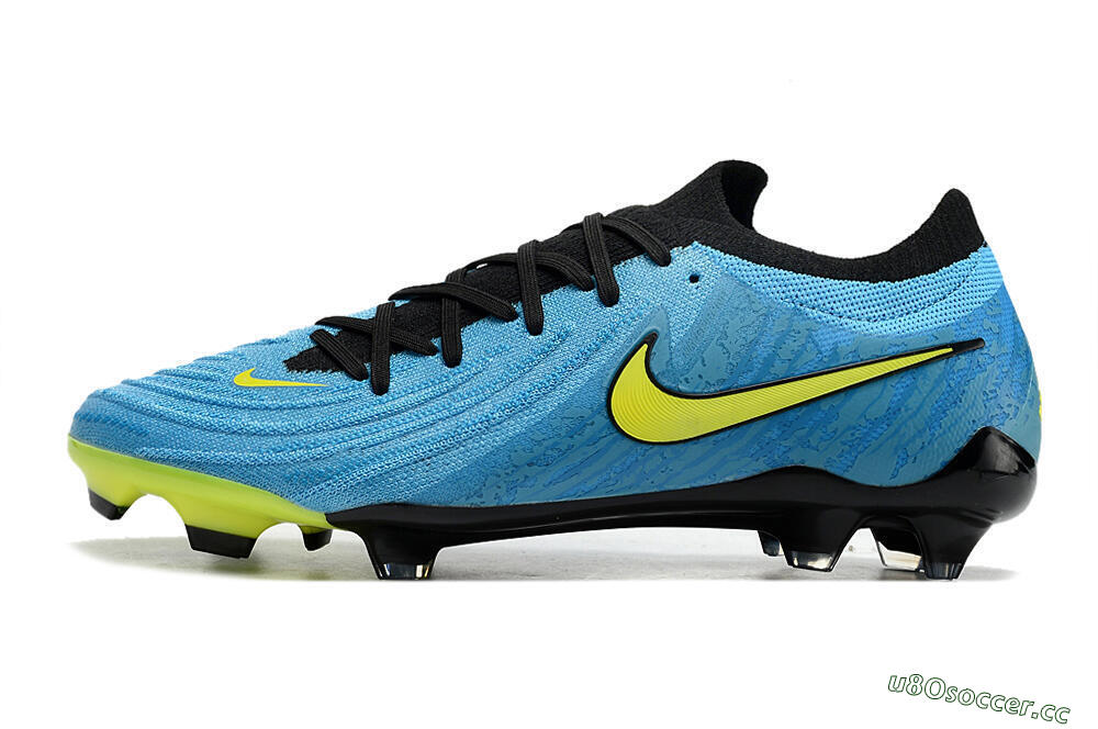 Men's Nike Phantom Luna Elite NU FG Firm Ground Low-Tops Football Boots - Blue/Black/Yellow 0