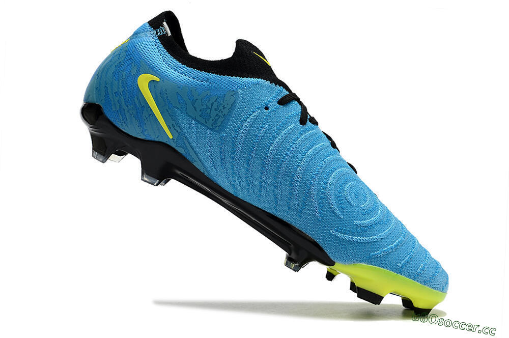 Men's Nike Phantom Luna Elite NU FG Firm Ground Low-Tops Football Boots - Blue/Black/Yellow 4