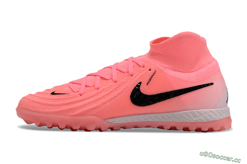 Men's Nike Phantom Luna Elite NU TF Artificial Turf High-Tops Football Shoes - Red/Pink/Black 0