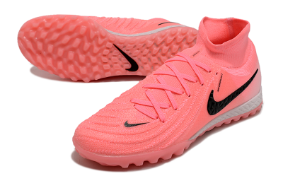 Men's Nike Phantom Luna Elite NU TF Artificial Turf High-Tops Football Shoes - Red/Pink/Black