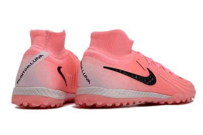 Men's Nike Phantom Luna Elite NU TF Artificial Turf High-Tops Football Shoes - Red/Pink/Black