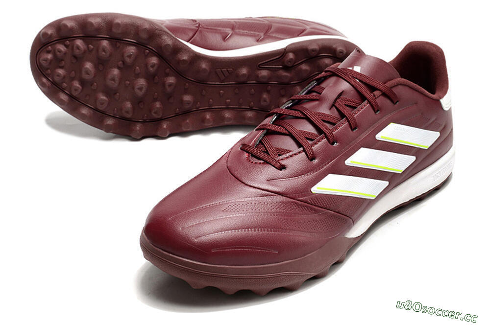 Men's Adidas Copa Pure.3 TF Artificial Turf Low-Tops Football Shoes - Red/White/Yellow 3