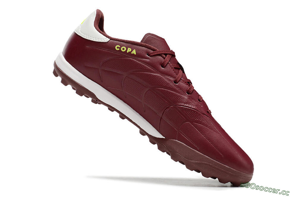 Men's Adidas Copa Pure.3 TF Artificial Turf Low-Tops Football Shoes - Red/White/Yellow 4