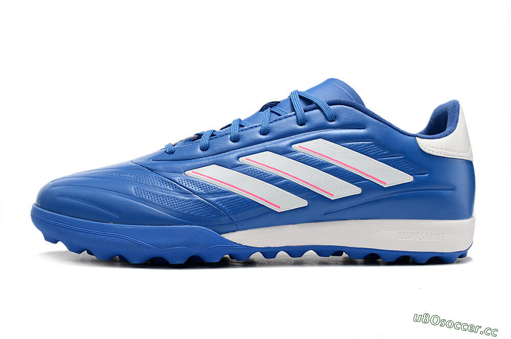 Men's Adidas Copa Pure.3 TF Artificial Turf Low-Tops Football Shoes - Blue/White/Pink 0