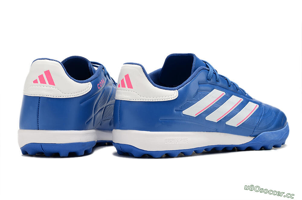 Men's Adidas Copa Pure.3 TF Artificial Turf Low-Tops Football Shoes - Blue/White/Pink 6