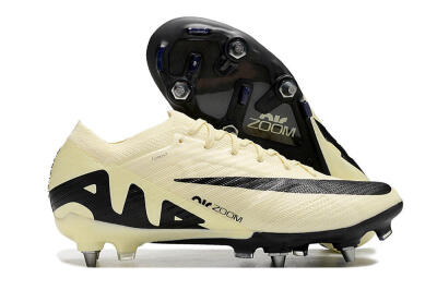 Men's Nike Air Zoom Mercurial Vapor 15 Elite SG Soft Ground Low-Tops Football Boots - Beige/Black