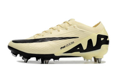 Men's Nike Air Zoom Mercurial Vapor 15 Elite SG Soft Ground Low-Tops Football Boots - Beige/Black
