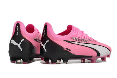 Men's Puma Ultra Ultimate FG Firm Ground Low-Tops Football Boots - Pink/White/Black