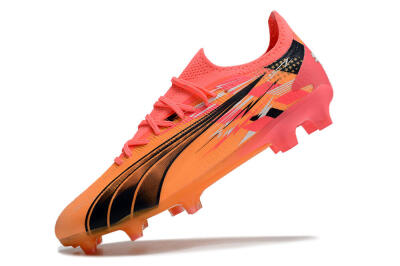 Men's Puma Ultra Ultimate FG Firm Ground Low-Tops Football Boots - Yellow/Black/Red