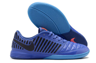 Men's Nike Lunar Gato 2 IC Indoor & Futsal Low-Tops Football Shoes - Blue/Black/Pink