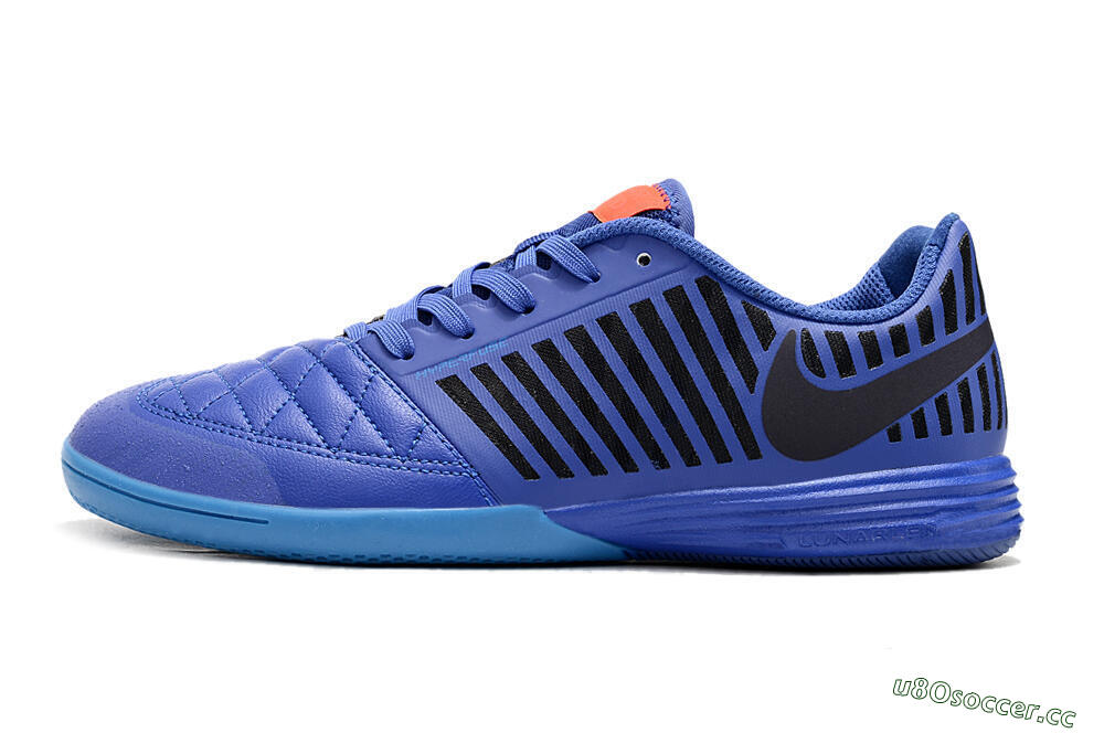 Men's Nike Lunar Gato 2 IC Indoor & Futsal Low-Tops Football Shoes - Blue/Black/Pink 0