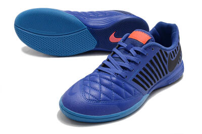 Men's Nike Lunar Gato 2 IC Indoor & Futsal Low-Tops Football Shoes - Blue/Black/Pink
