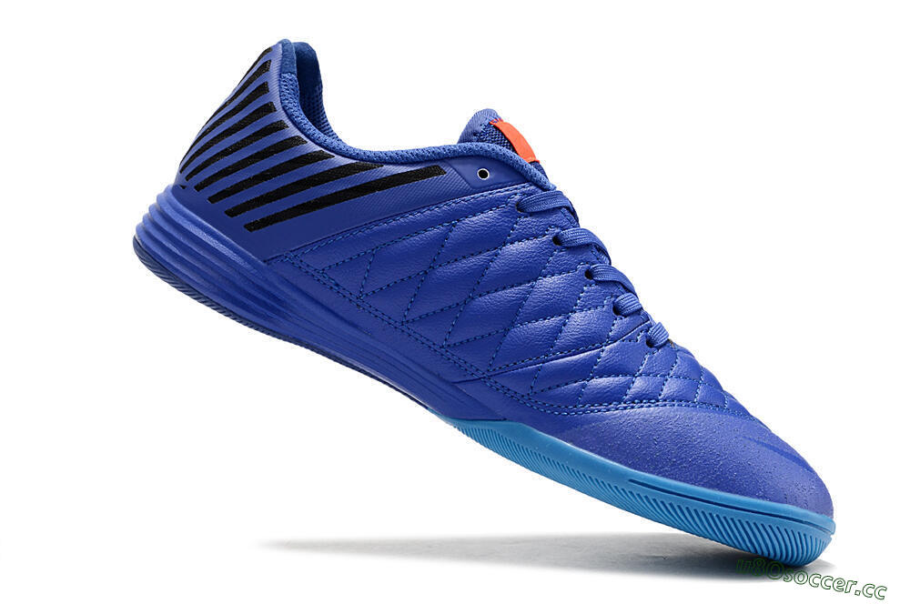 Men's Nike Lunar Gato 2 IC Indoor & Futsal Low-Tops Football Shoes - Blue/Black/Pink 4