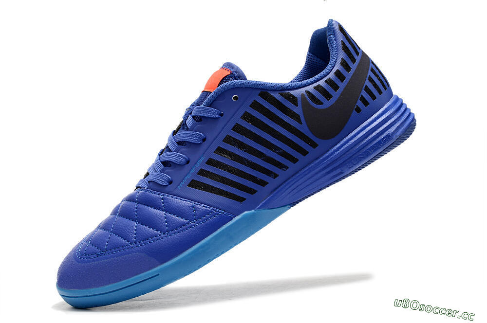 Men's Nike Lunar Gato 2 IC Indoor & Futsal Low-Tops Football Shoes - Blue/Black/Pink 5