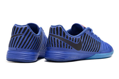Men's Nike Lunar Gato 2 IC Indoor & Futsal Low-Tops Football Shoes - Blue/Black/Pink