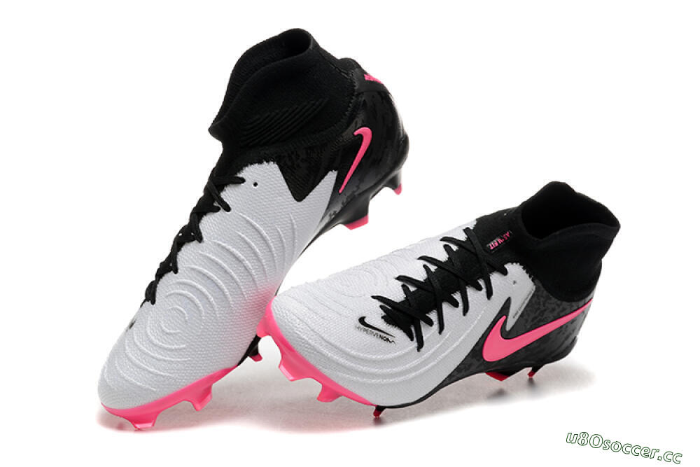 Men's Nike Phantom Luna Elite FG Firm Ground High-Tops Football Boots - White/Black/Pink 6