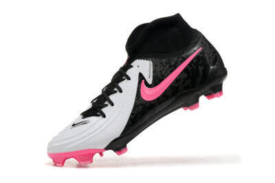 Men's Nike Phantom Luna Elite FG Firm Ground High-Tops Football Boots - White/Black/Pink