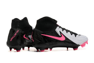 Men's Nike Phantom Luna Elite FG Firm Ground High-Tops Football Boots - White/Black/Pink