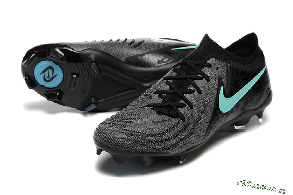 Men's Nike Phantom Luna Elite FG Firm Ground Low-Tops Football Boots - Grey/Black/Jade 3