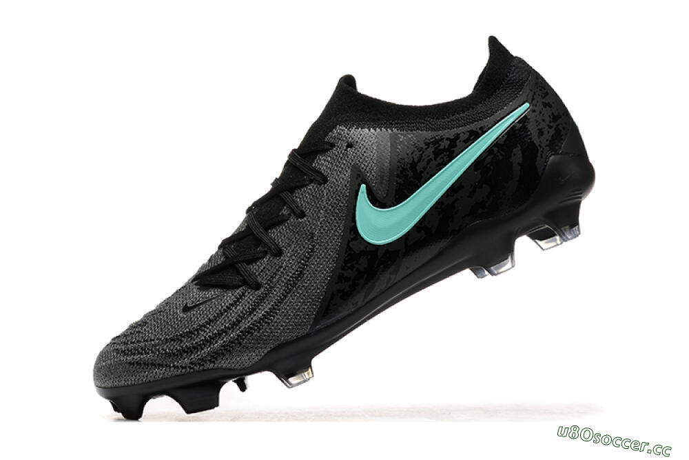 Men's Nike Phantom Luna Elite FG Firm Ground Low-Tops Football Boots - Grey/Black/Jade 8