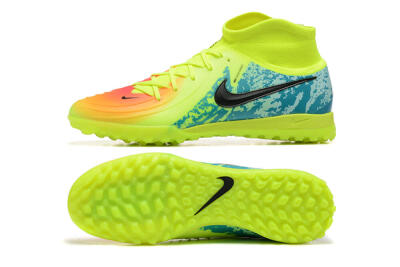 Men's Nike Phantom GX 2 Luna Elite TF Artificial Turf High-Tops Football Shoes - Yellow/Blue/Black