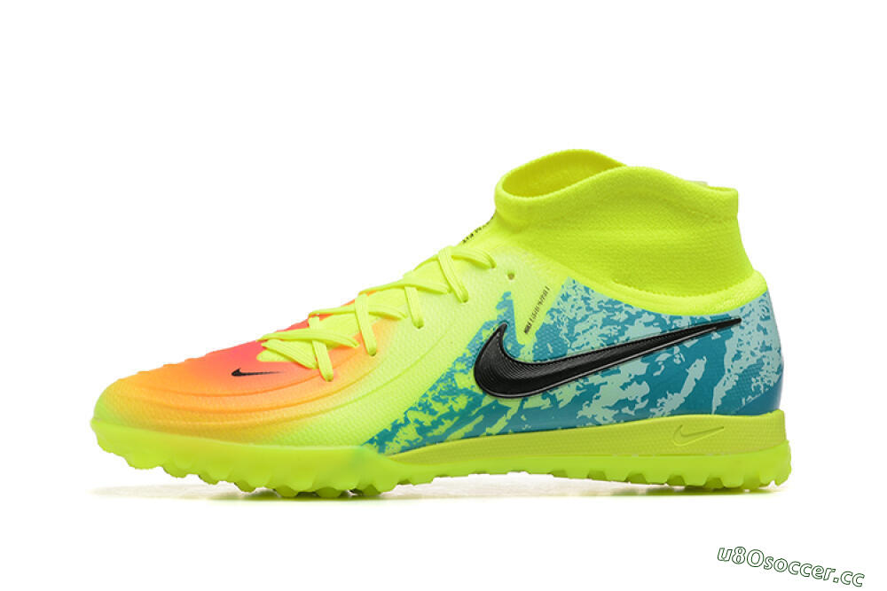 Men's Nike Phantom GX 2 Luna Elite TF Artificial Turf High-Tops Football Shoes - Yellow/Blue/Black 0