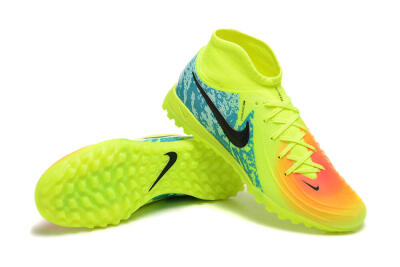 Men's Nike Phantom GX 2 Luna Elite TF Artificial Turf High-Tops Football Shoes - Yellow/Blue/Black