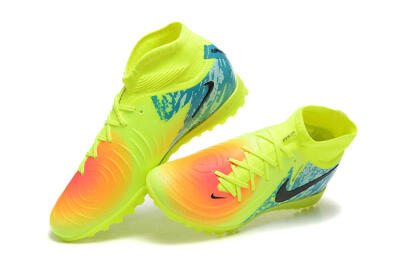 Men's Nike Phantom GX 2 Luna Elite TF Artificial Turf High-Tops Football Shoes - Yellow/Blue/Black
