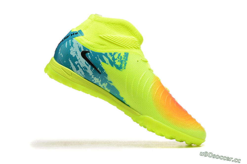 Men's Nike Phantom GX 2 Luna Elite TF Artificial Turf High-Tops Football Shoes - Yellow/Blue/Black 7