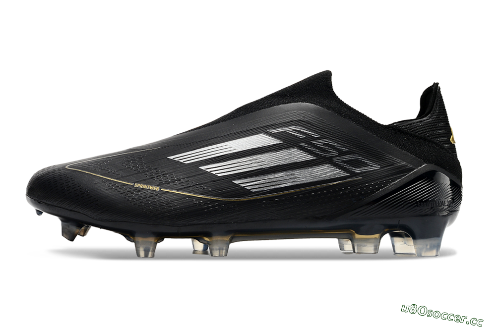 Men's Adidas F50 Adizero FG Firm Ground Low-Tops Football Boots - Black/Silver/Gold 0