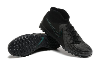 Men's Nike Phantom GX 2 Luna Elite TF Artificial Turf High-Tops Football Shoes - Grey/Black/Jade