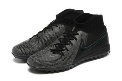 Men's Nike Phantom GX 2 Luna Elite TF Artificial Turf High-Tops Football Shoes - Grey/Black/Jade