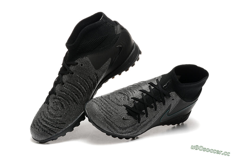 Men's Nike Phantom GX 2 Luna Elite TF Artificial Turf High-Tops Football Shoes - Grey/Black/Jade 6