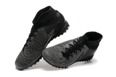 Men's Nike Phantom GX 2 Luna Elite TF Artificial Turf High-Tops Football Shoes - Grey/Black/Jade