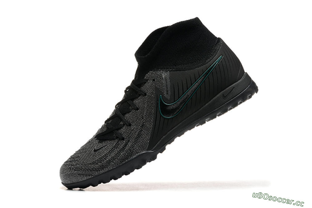 Men's Nike Phantom GX 2 Luna Elite TF Artificial Turf High-Tops Football Shoes - Grey/Black/Jade 8