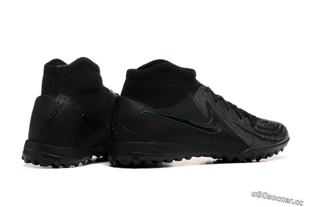 Men's Nike Phantom GX 2 Luna Elite TF Artificial Turf High-Tops Football Shoes - Grey/Black/Jade 9