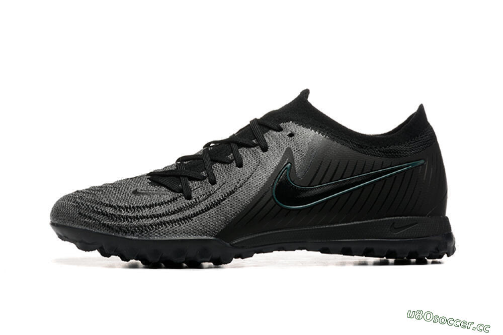 Men's Nike Phantom GX 2 Elite TF Artificial Turf Low-Tops Football Shoes - Grey/Black/Jade 0
