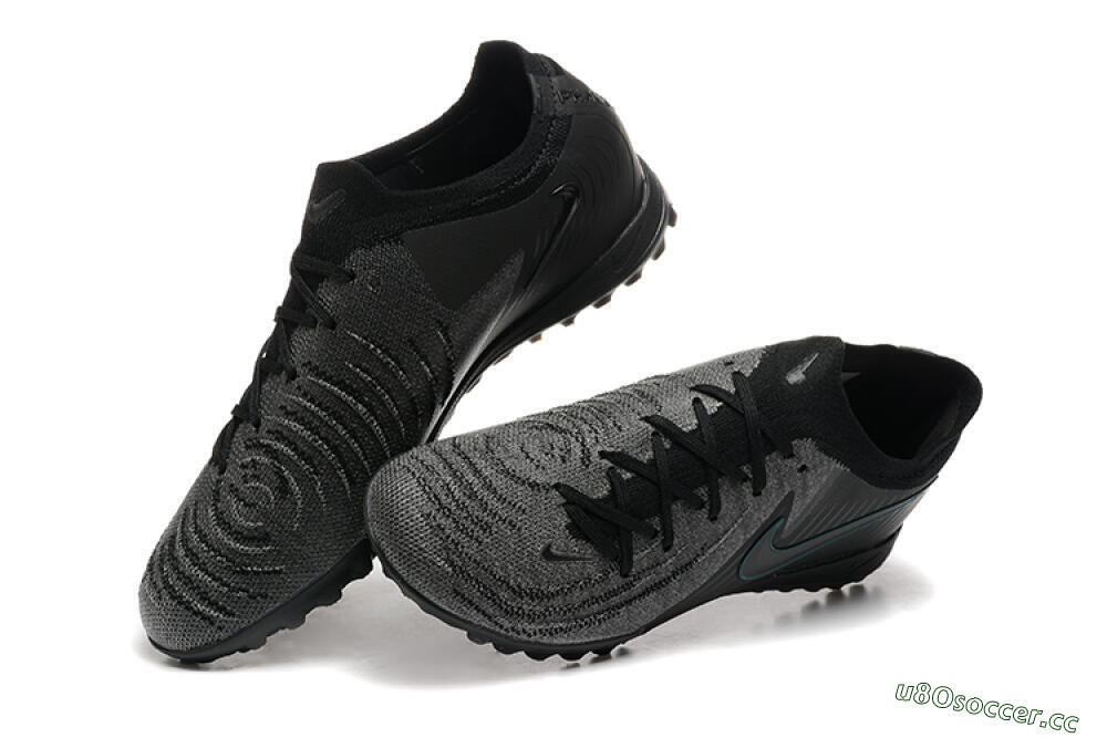 Men's Nike Phantom GX 2 Elite TF Artificial Turf Low-Tops Football Shoes - Grey/Black/Jade 6